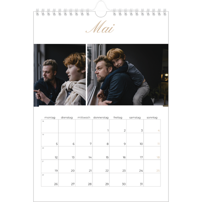 Fotokalender A4 (20 x 30 cm) — Eleganter Kalender [deckblatt]