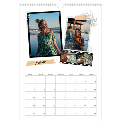 A3 Jahreskalender — Scrapbook-Flair [Januar]