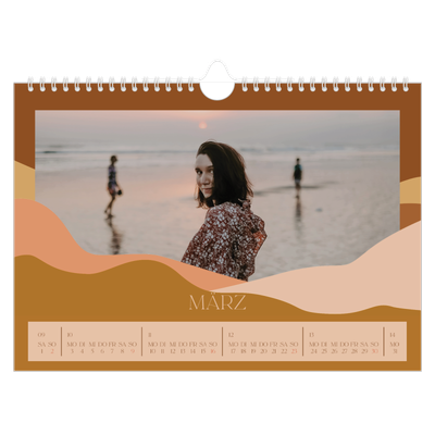 Fotokalender A4 — Berge in neutralen Farbtönen [Marsch]