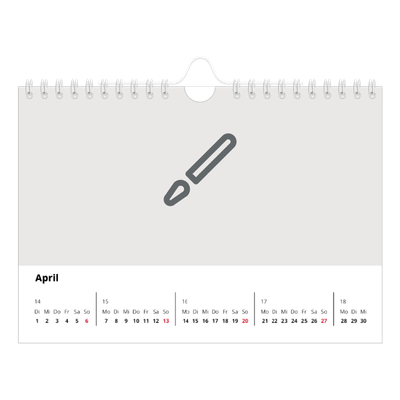 Fotokalender A5 — Gestalte deine eigenen Produkte [April]