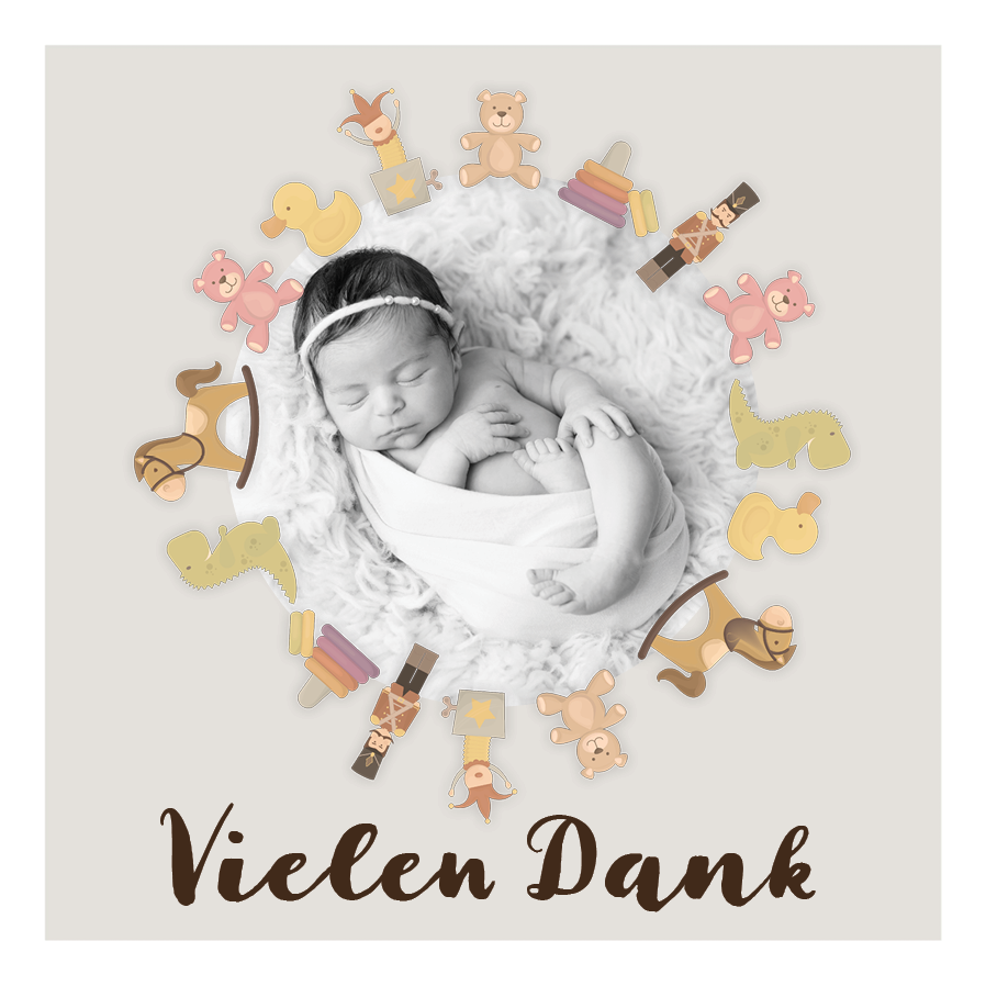 Dankeskarten — Kleiner Teddy