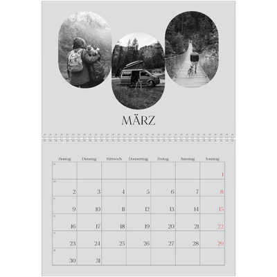 Fotokalender A4 doppelt (30 x 40 cm) — Abenteuer-Route [Marsch]