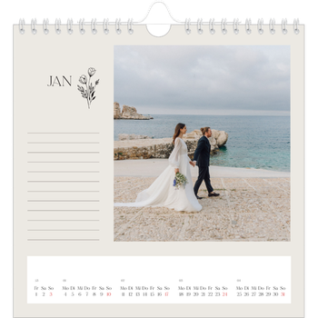Fotokalender Quadratisch — Blühende Initialen