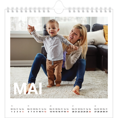 Jahreskalender Quadratisch — Großer Monat [deckblatt]