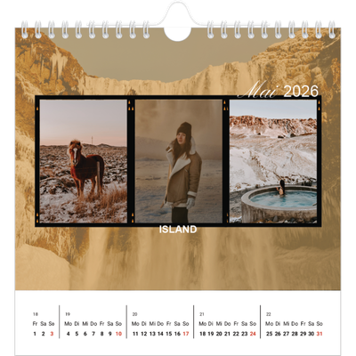 Jahreskalender Quadratisch — Wanderlust [deckblatt]