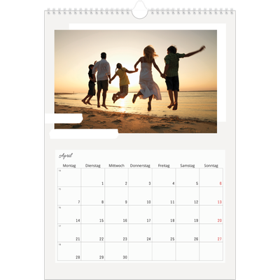 A3 Jahreskalender — Sanfte Farbtöne [April]