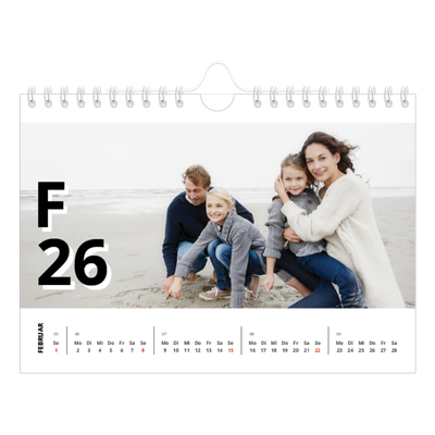 Fotokalender A5 — Große Zeichen [Februar]