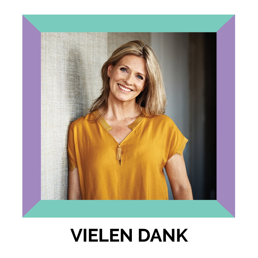 Dankeskarten — Zweifarbiger Rahmen