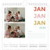 Jahreskalender Quadratisch — Bunte Schrift [Januar]