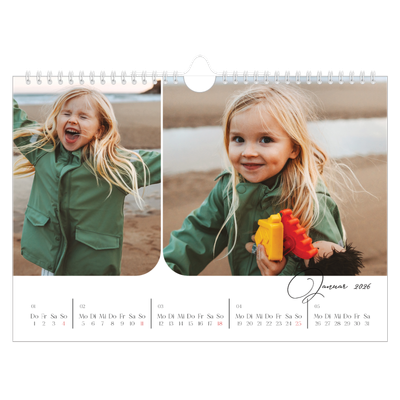 Fotokalender A4 — Schrift und Schnappschüsse [Januar]