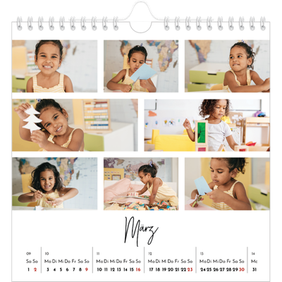 Jahreskalender Quadratisch — Fotoarrangement [Marsch]