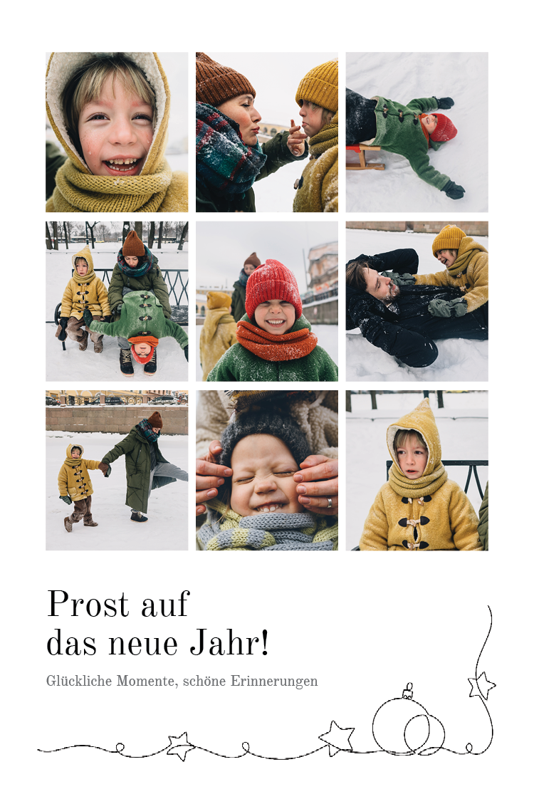 Fotokarten — Festliches Raster