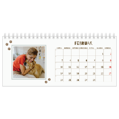 Tischkalender — Verspielter Welpe [Februar]