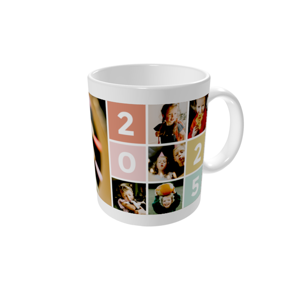 Tasse bedrucken — Bunte Schrift