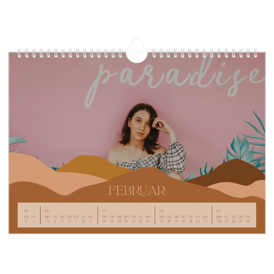 Fotokalender A4 — Berge in neutralen Farbtönen [Februar]