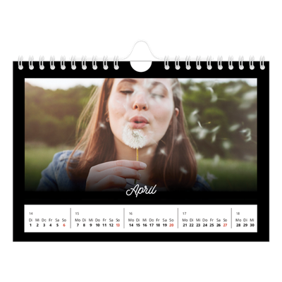 Fotokalender A5 — Schwarzes [April]