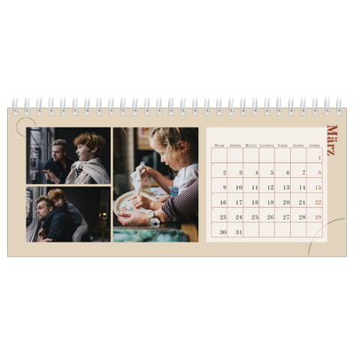 Tischkalender — Assymetrischer Text [Marsch]