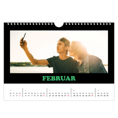 Fotokalender A4 — Bunte Schrift [Marsch]