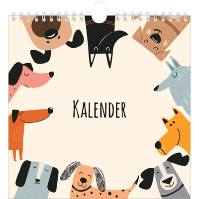 Jahreskalender Quadratisch — Hunde und Kritzeleien [deckblatt]