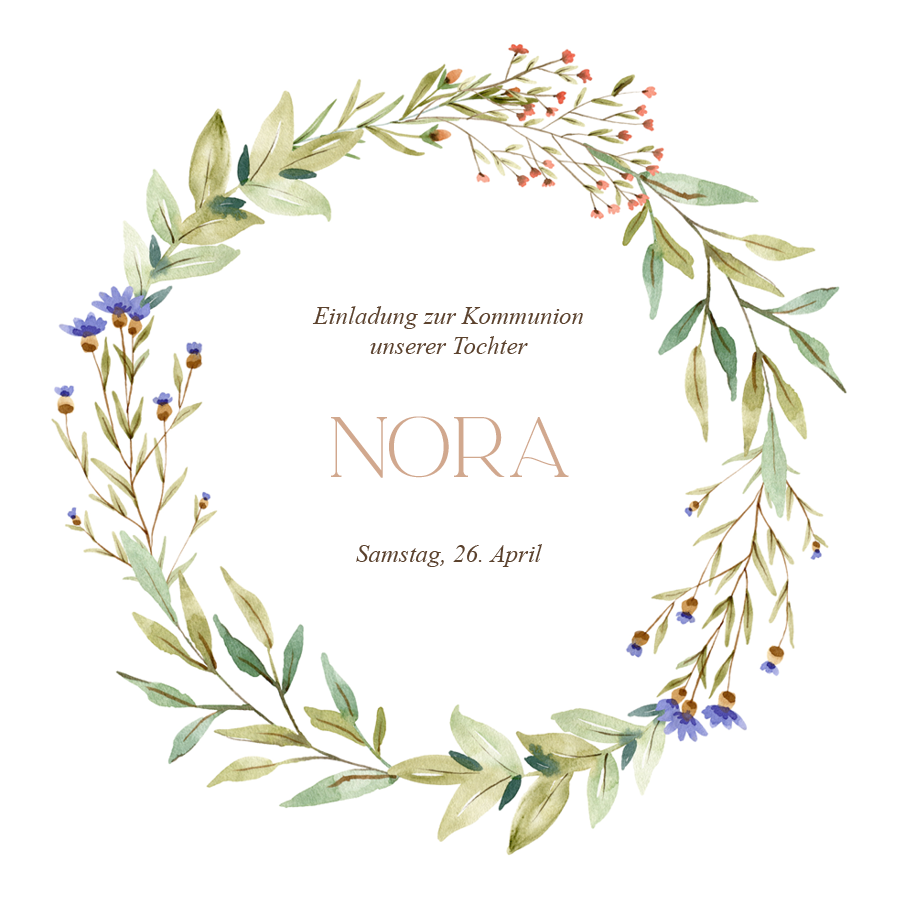 Einladungskarten — Zarte Wildblumen