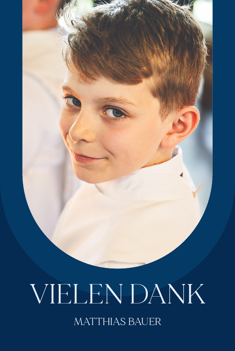 Dankeskarten — Frei fließend - Indigo