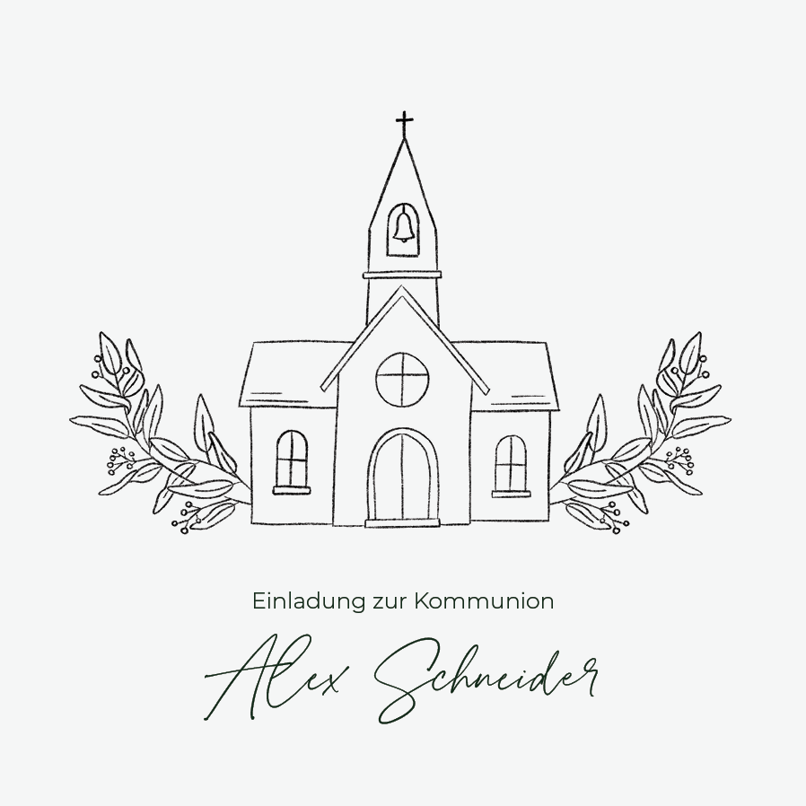 Einladungskarten — Kommunionszeichnung