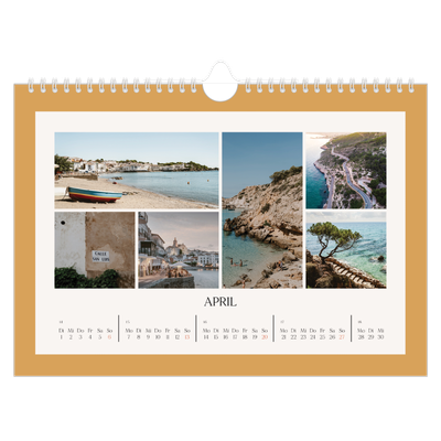 Fotokalender A4 — Klassische Farben [April]