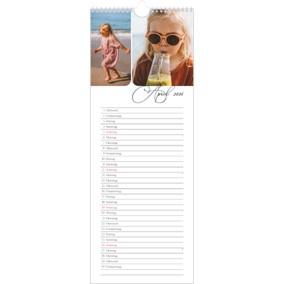 Küchenkalender  — Schrift und Schnappschüsse [April]