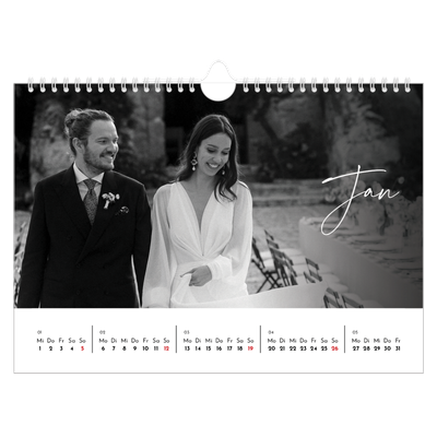 Fotokalender A4 — Elegante Schrift [Januar]