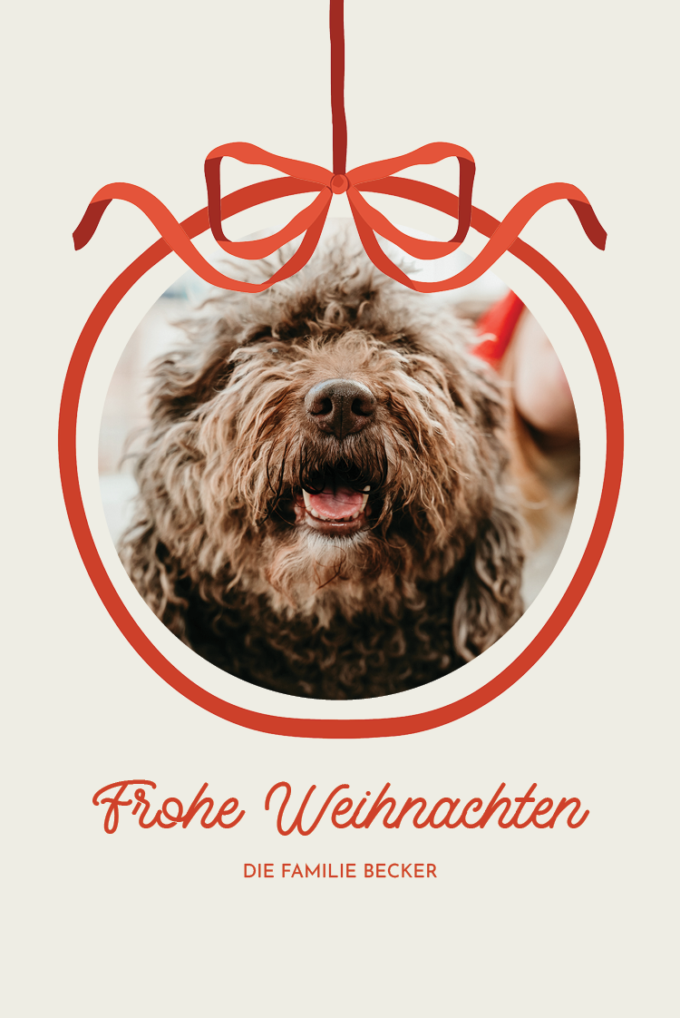 Fotokarten — Kugel und Schleife