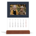 Tischkalender mit Holzfuß Hochformat  — Preußisch Blau [deckblatt]