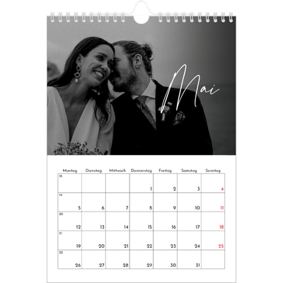 Fotokalender A4 (20 x 30 cm) — Elegante Schrift [deckblatt]