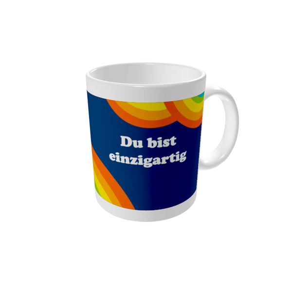 Tasse bedrucken — Über dem Regenbogen