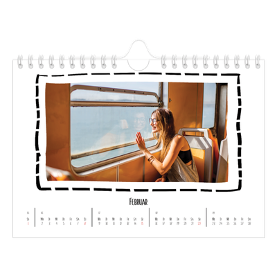 Fotokalender A5 — Scrapbook-Schnappschüsse [Februar]