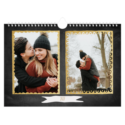 Fotokalender A4 — Glitzernder Rahmen [deckblatt]