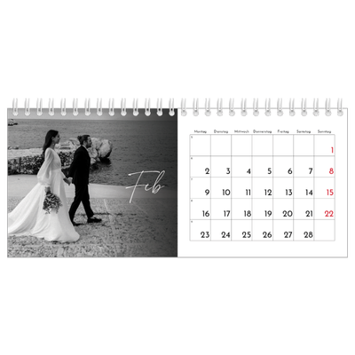 Tischkalender — Elegante Schrift [Februar]