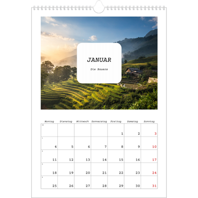 A3 Jahreskalender — Die ganze Geschichte [Januar]