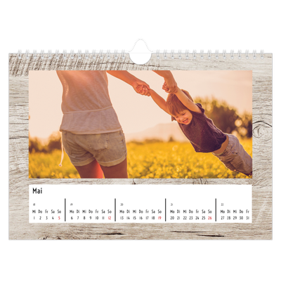 Fotokalender A4 — Holzhintergründe [deckblatt]