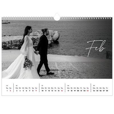 Fotokalender A3 — Elegante Schrift [Februar]