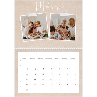 Fotokalender A4 doppelt (30 x 40 cm) — Scrapbook Kalender [Marsch]