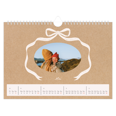 Fotokalender A4 — Kraftpapier und Schleife [deckblatt]