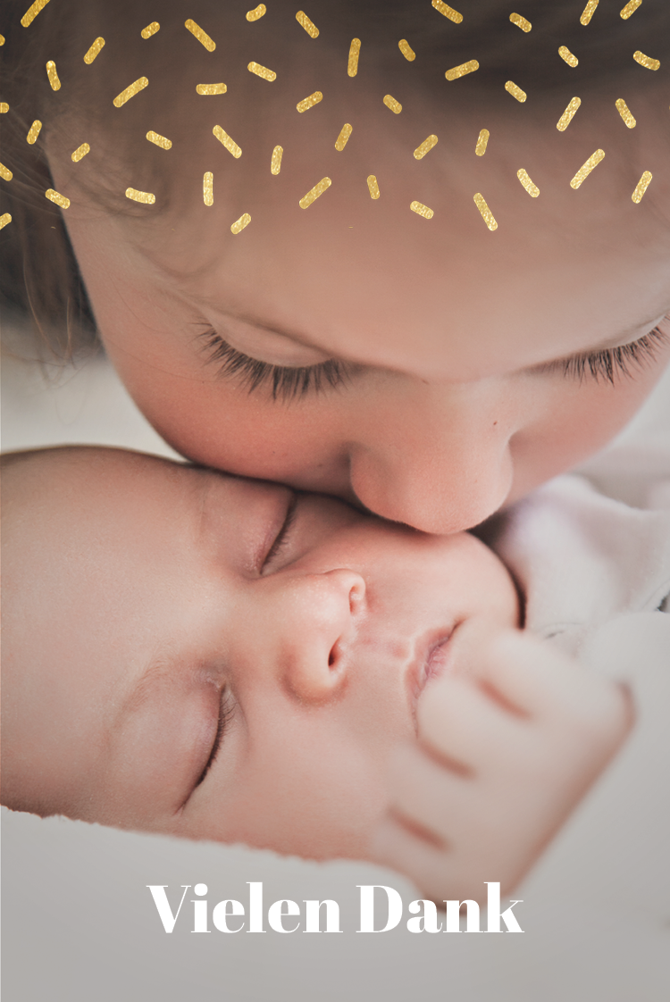 Dankeskarten — Goldenen Schnipsel