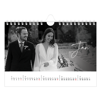 Fotokalender A5 — Elegante Schrift [Januar]