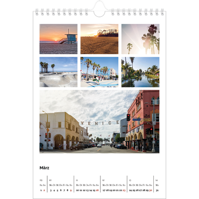 Fotokalender A4 (20 x 30 cm) — Fotoraster minimalistisch [Marsch]