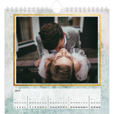 Jahreskalender Quadratisch — Classic Marble [deckblatt]