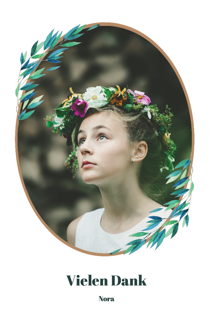 Dankeskarten — Eukalyptus Wasserfarben