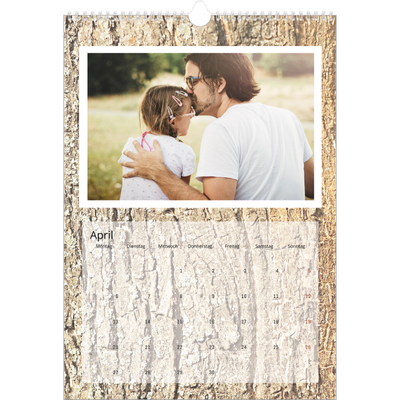 A3 Jahreskalender — Holzstrukturen [April]