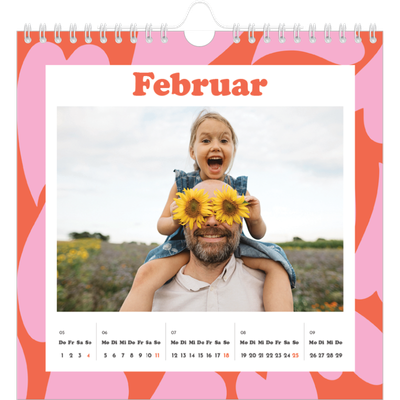 Jahreskalender Quadratisch — Verspielte Motive [Februar]