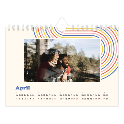 Fotokalender A5 — Retro-Streifen [April]