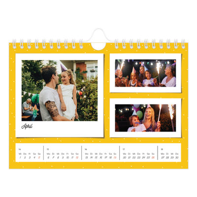 Fotokalender A5 — Bunte Retro-Bilder [April]